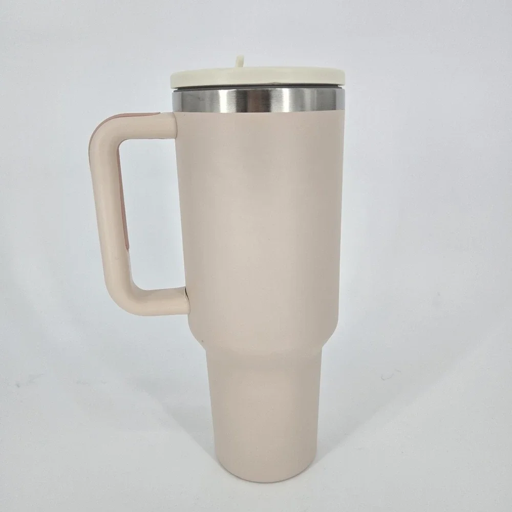 Stanley 40oz Quencher H2.0 Tumbler Blush Pink Handle Cup Aftermarket Lid No Stra - Picture 3 of 11